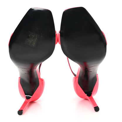 Saint Laurent Patent Calfskin Amber 105 Ankle Strap Sandals 37.5 Fuchsia Fluo 13 of 18