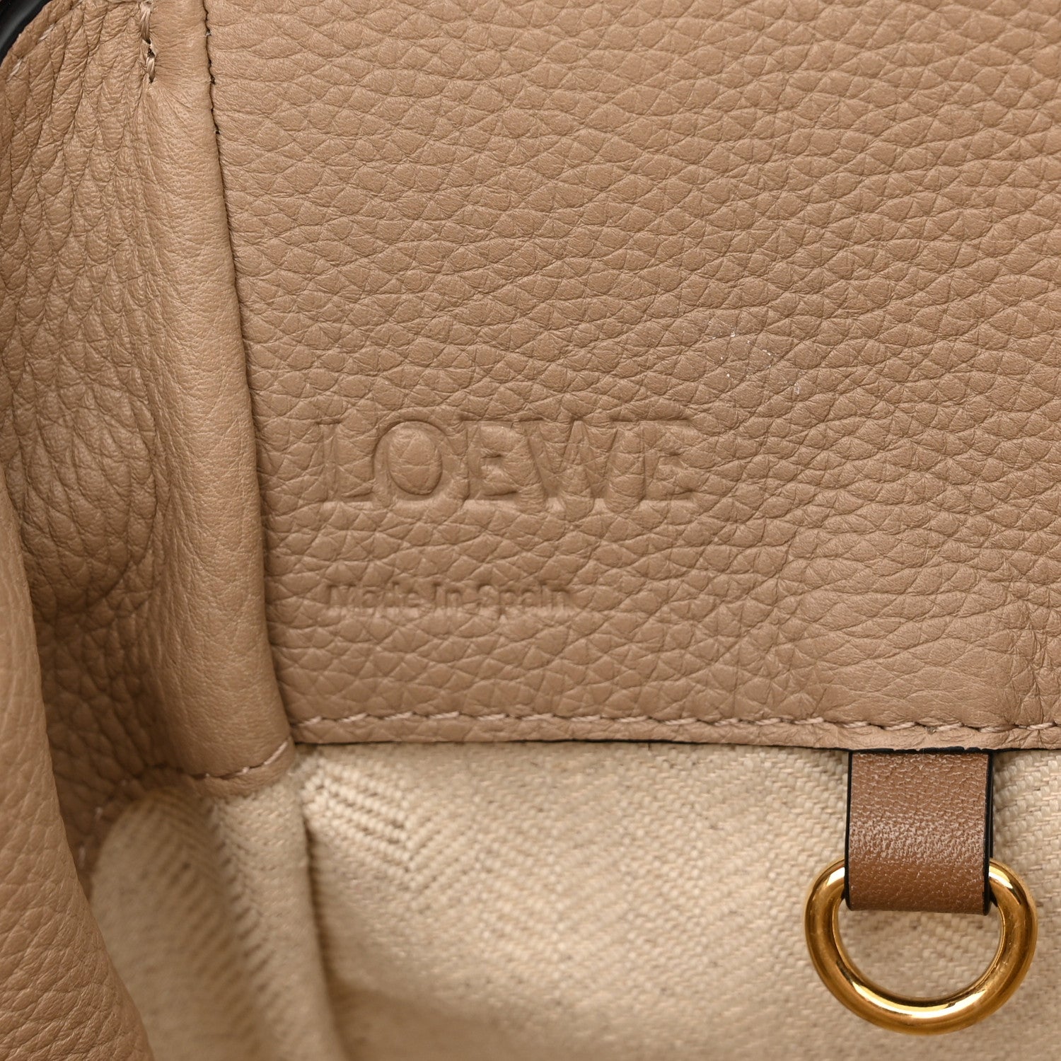Loewe Calfskin Mini Hammock Shoulder Bag Sand Mink 5 of 12