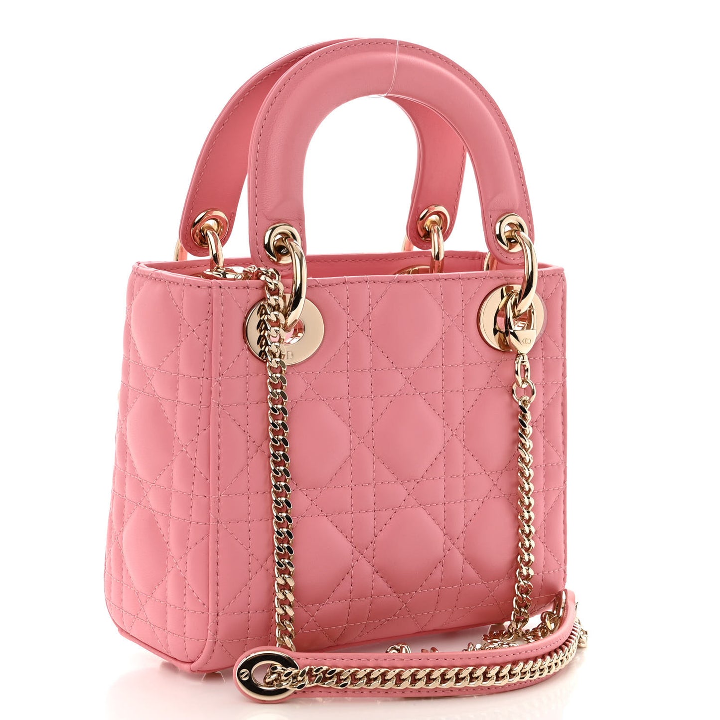 Lambskin Cannage Mini Lady Dior Light Pink