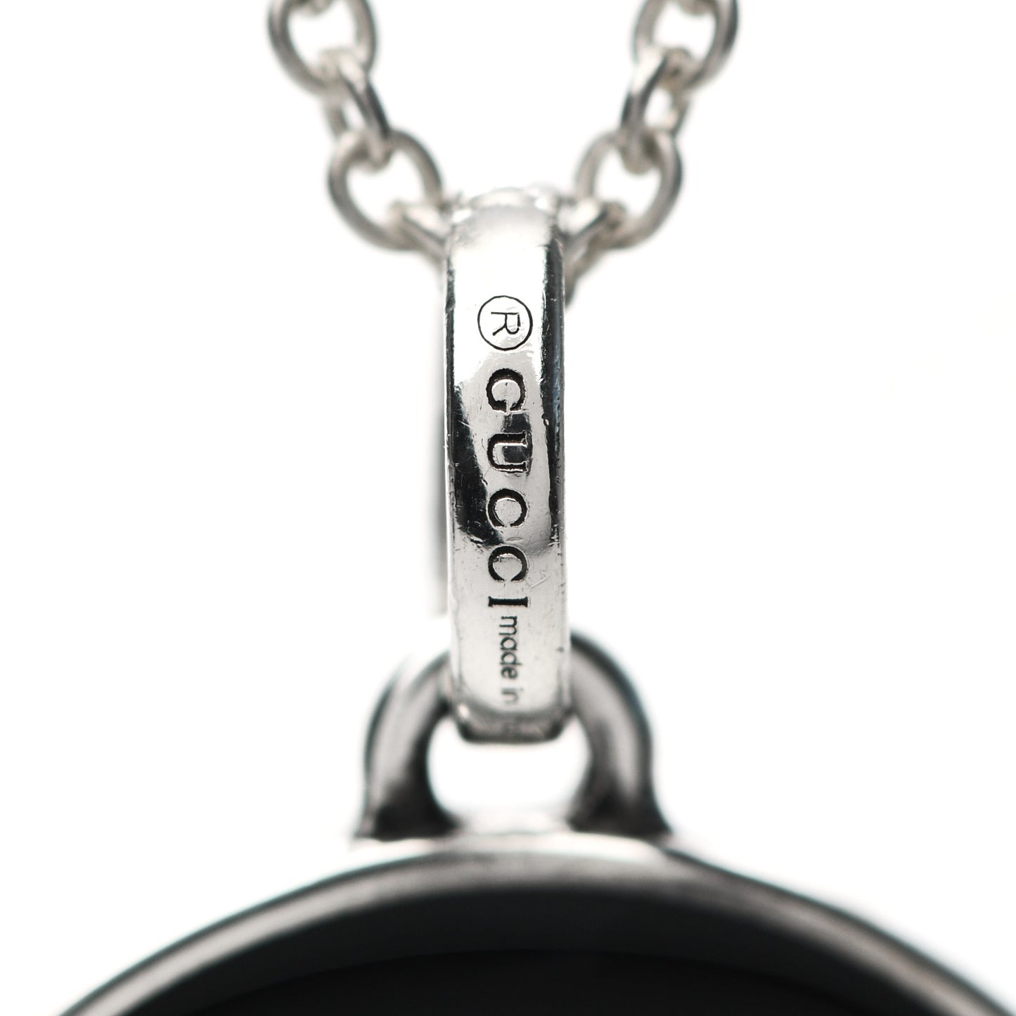 Sterling Silver Enamel Ghost Real Pendant Necklace