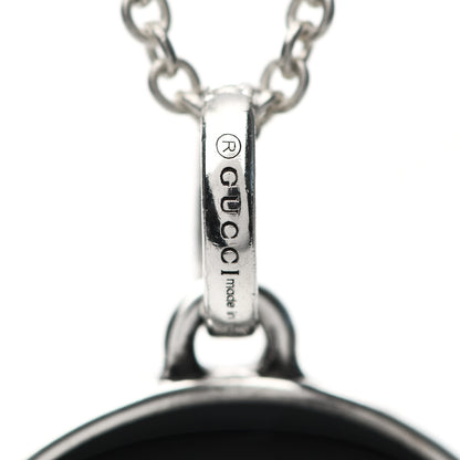 Gucci Sterling Silver Enamel Ghost Real Pendant Necklace 4 of 5
