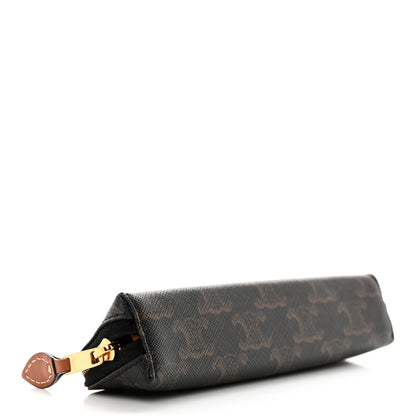 Celine Triomphe Canvas Pencil Case Black 4 of 8