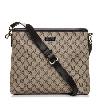 Gucci GG Plus Monogram Medium Flat Messenger Bag Dark Brown 1 of 6
