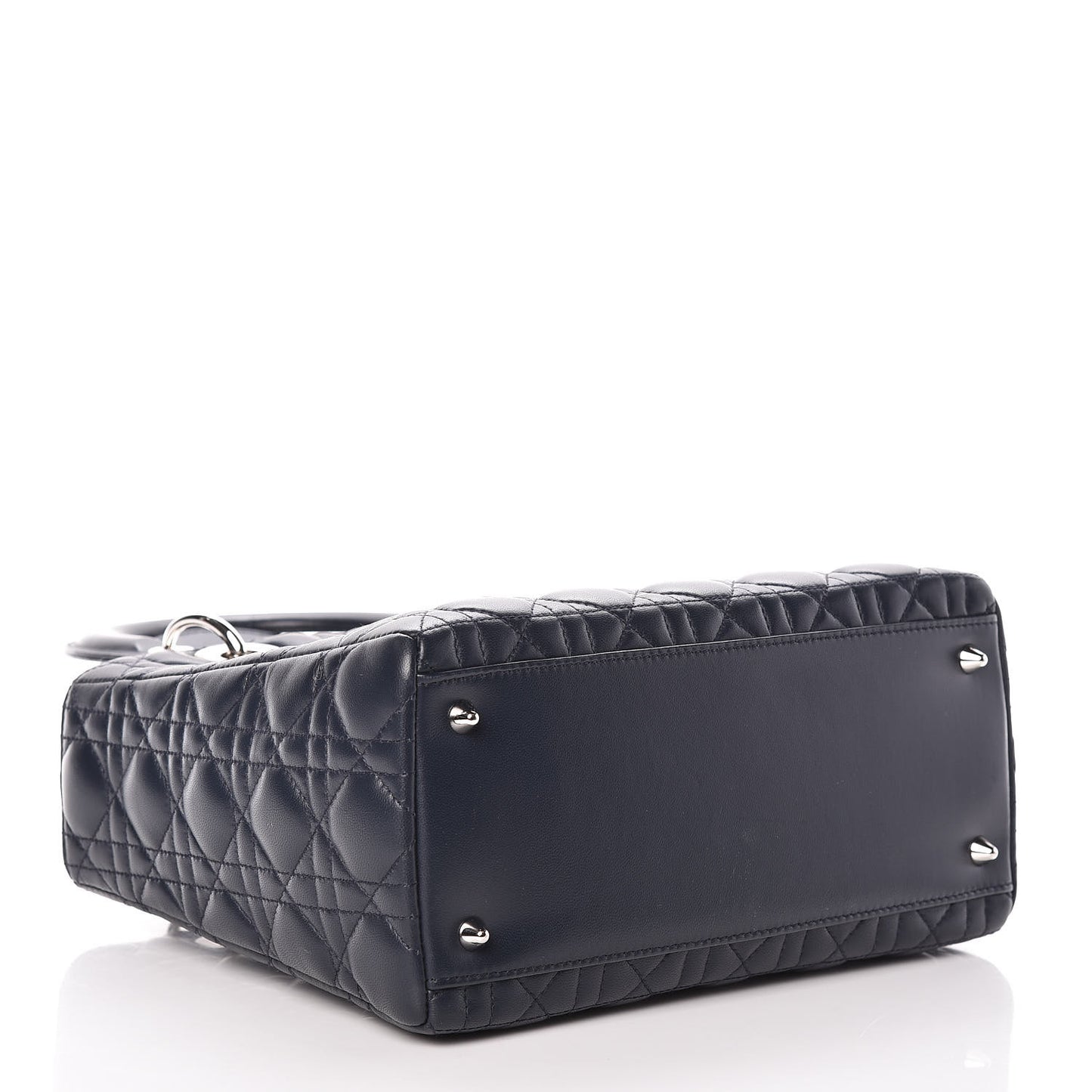 Lambskin Cannage Medium Lady Dior Navy Blue
