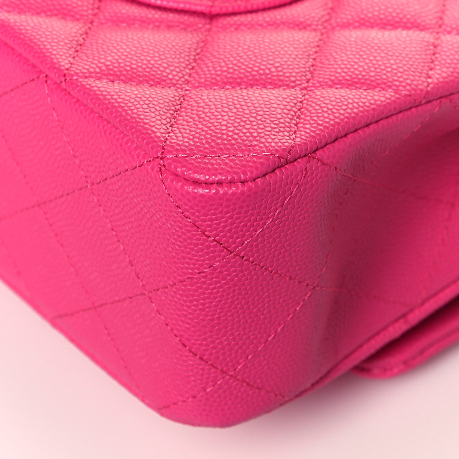 Chanel Caviar Quilted Medium Double Flap Dark Pink 11 of 11