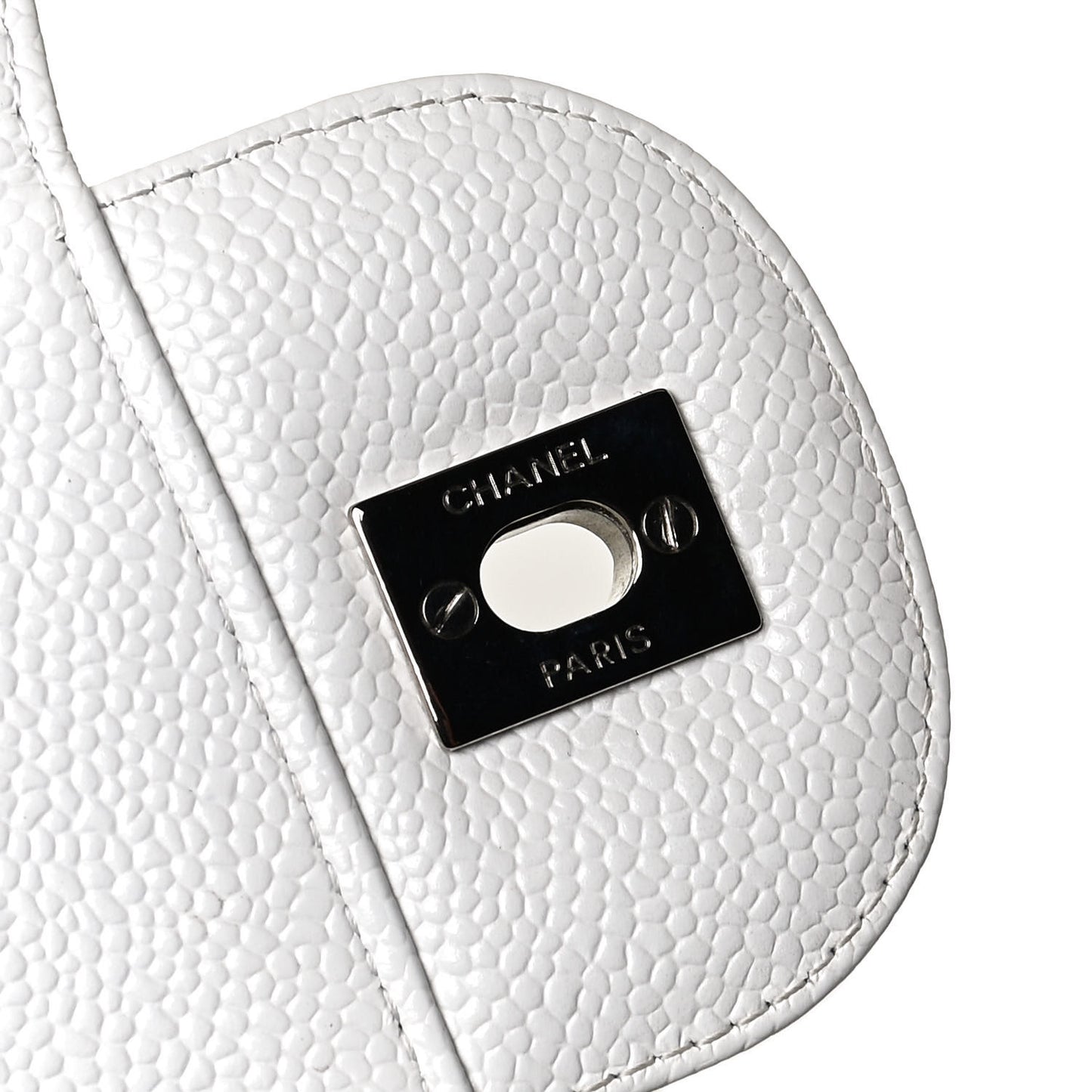 Caviar Quilted Jumbo Single Flap White