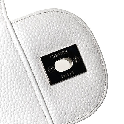 Chanel Caviar Quilted Jumbo Single Flap White 11 of 13