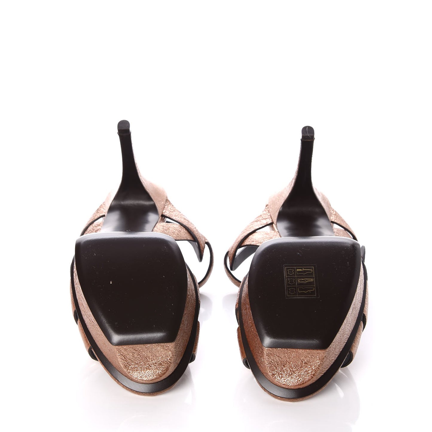 Metallic Calfskin Tribute 75 Platform Sandals 37.5 Gold