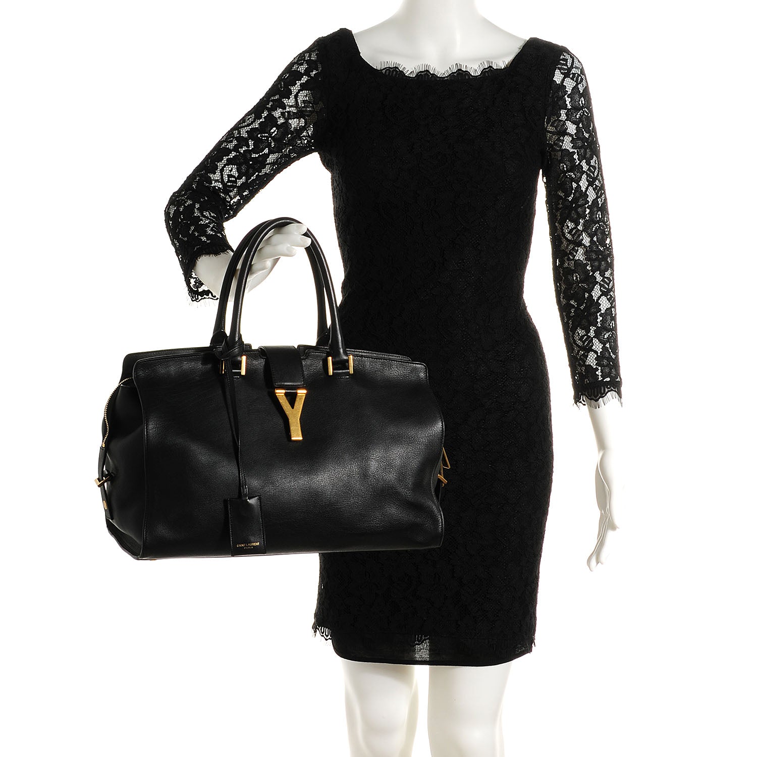 Saint Laurent Calfskin Medium Classic Y Cabas Black 2 of 6