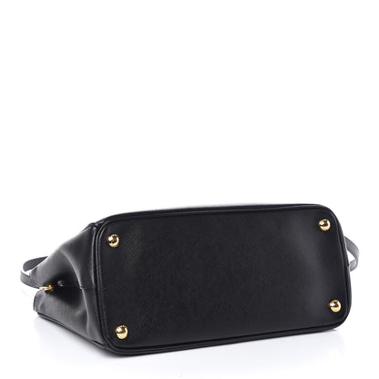 Prada Saffiano Small Galleria Double Zip Tote Black 5 of 8
