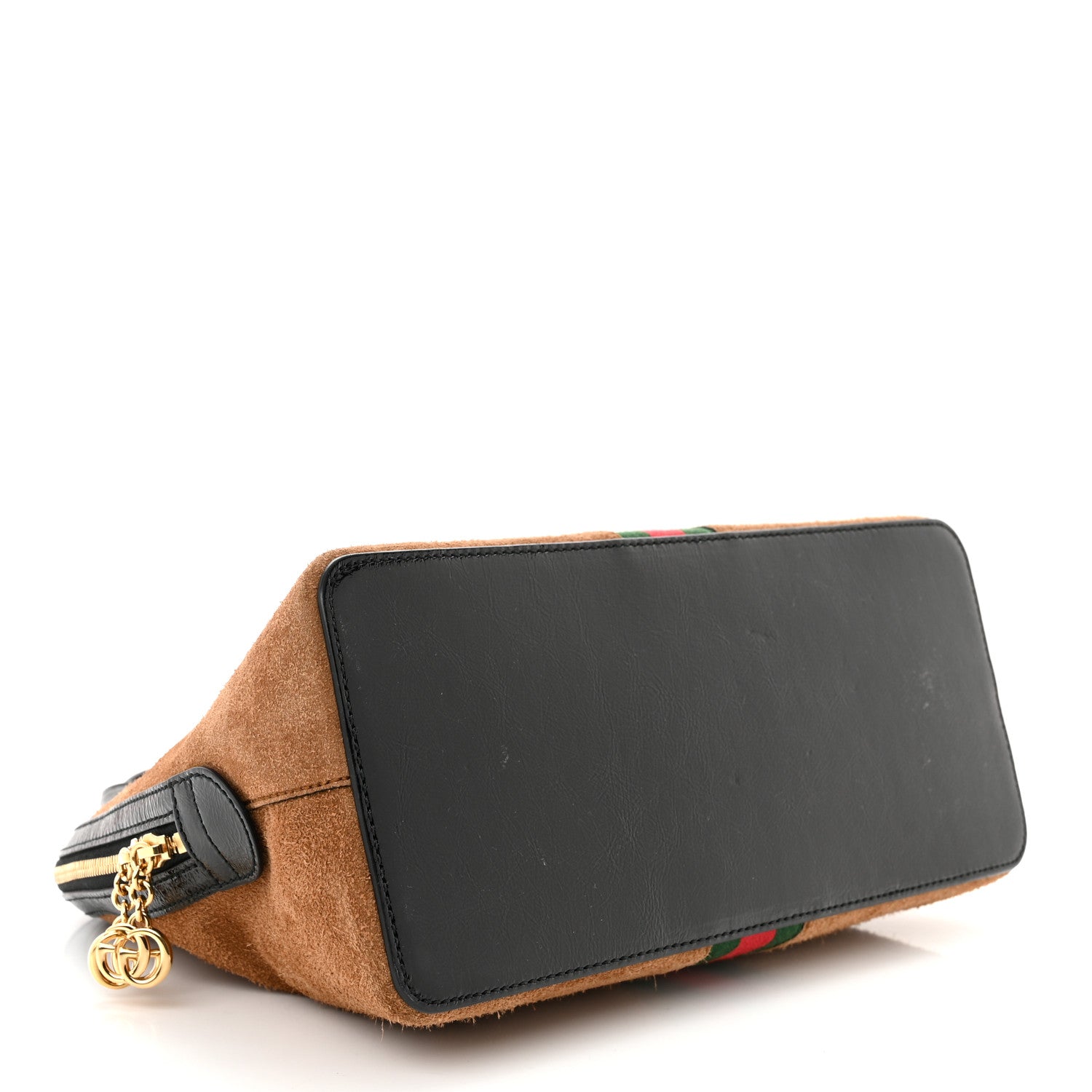 Gucci Suede Patent Web Medium Ophidia Top Handle Dome Bag Nocciola Black 4 of 10