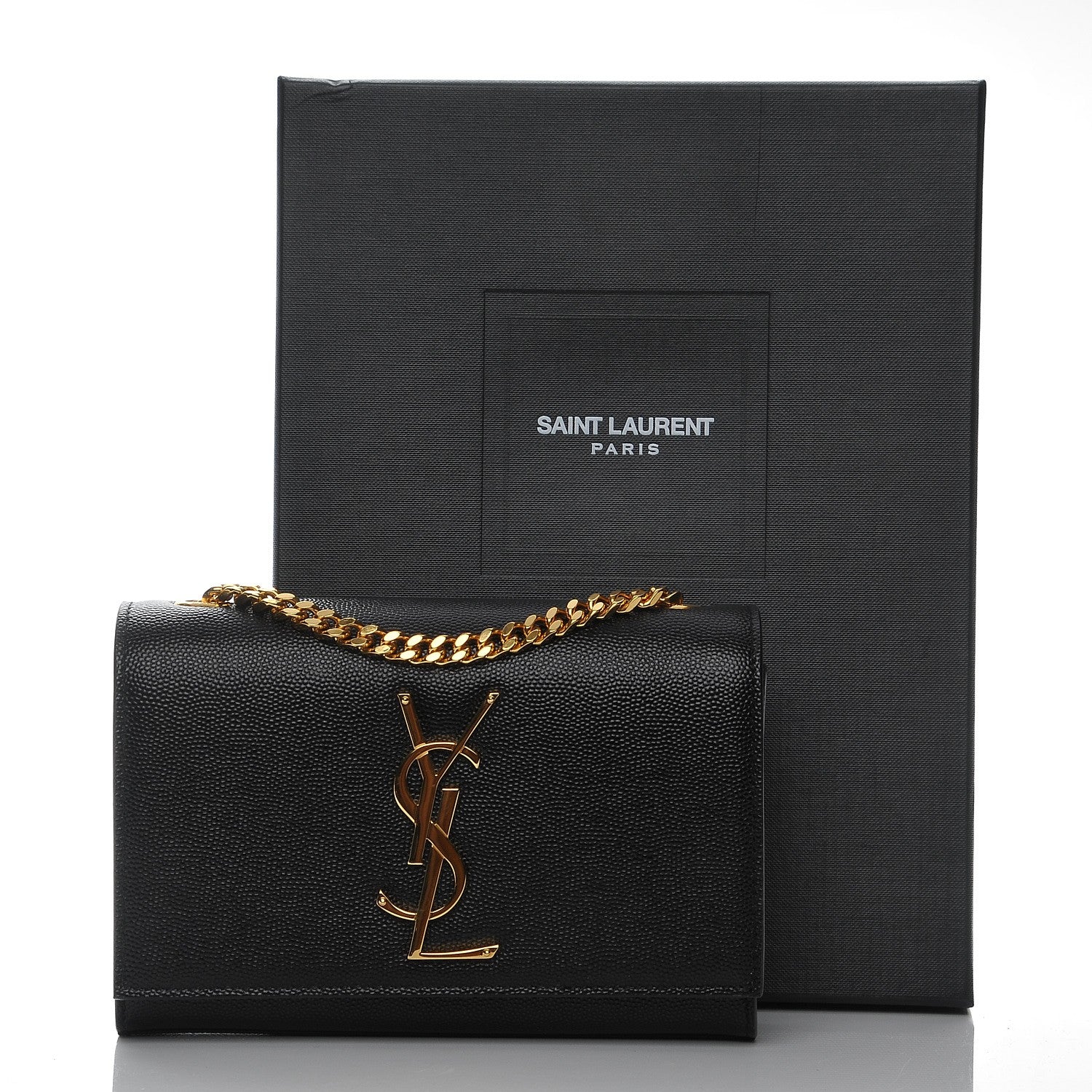 Saint Laurent Grain De Poudre Small Monogram Kate Satchel Black 7 of 7