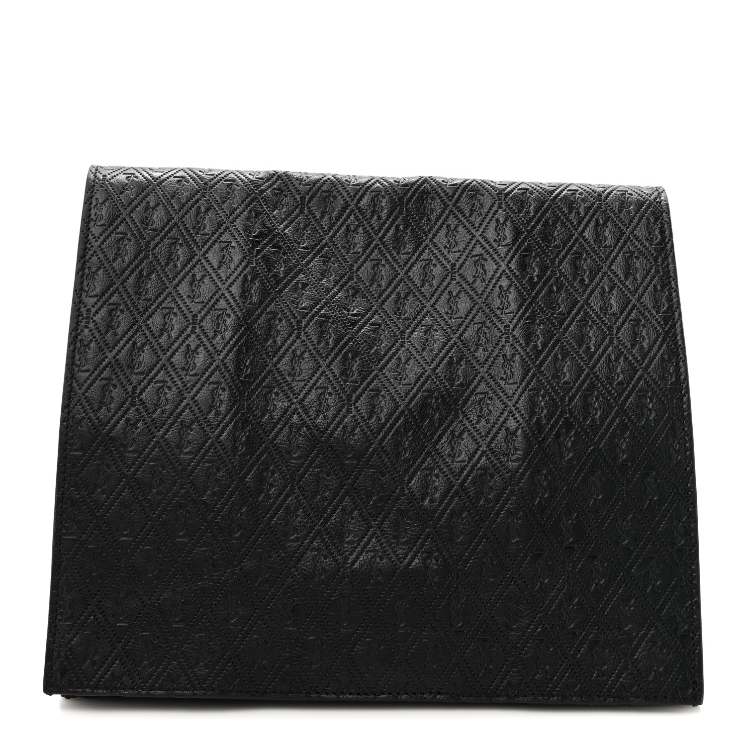 Saint Laurent Calfskin Monogram Deli Paper Bag  Vintage Black 1 of 10