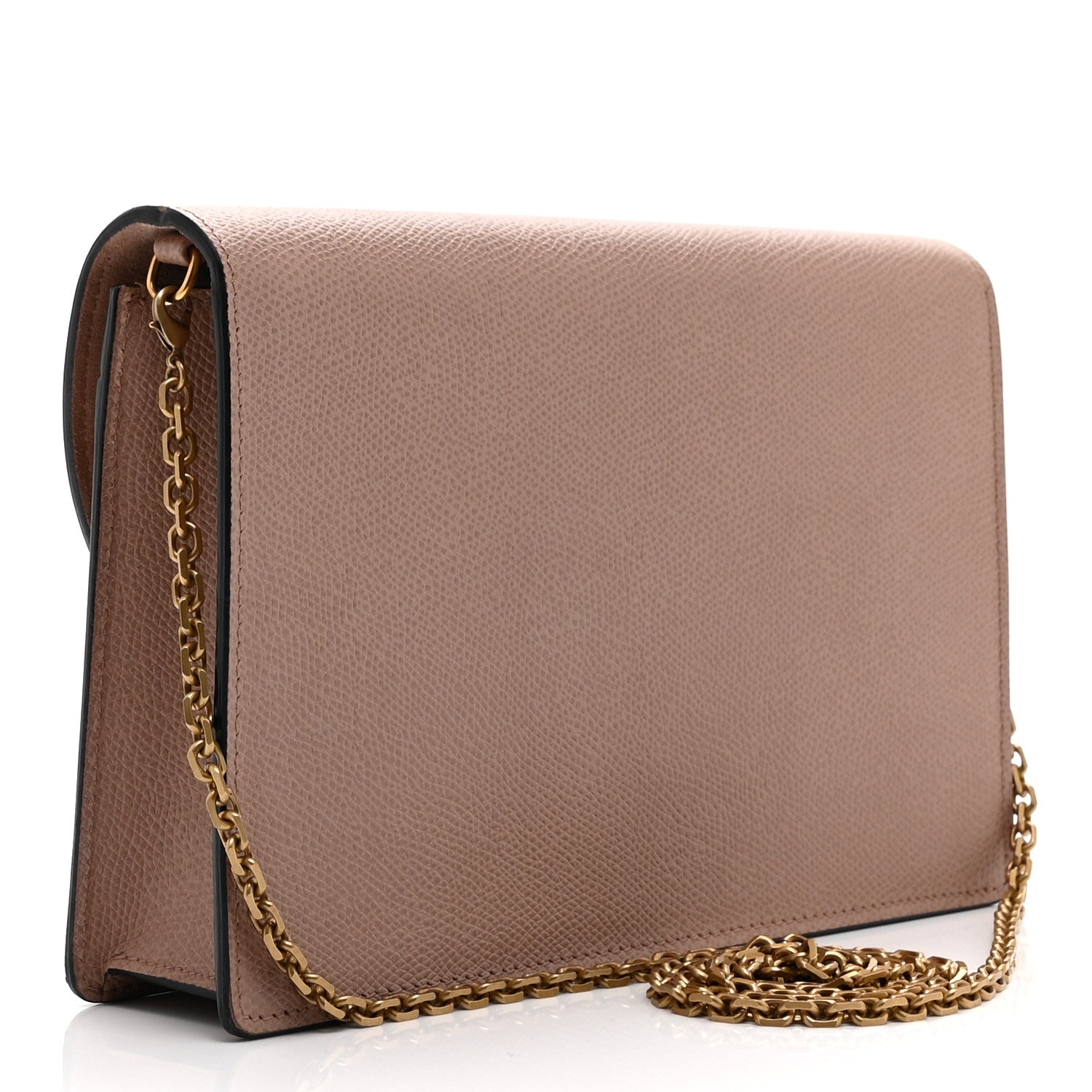 Christian Dior Grained Calfskin Saddle Chain Pouch Blush 3 of 9