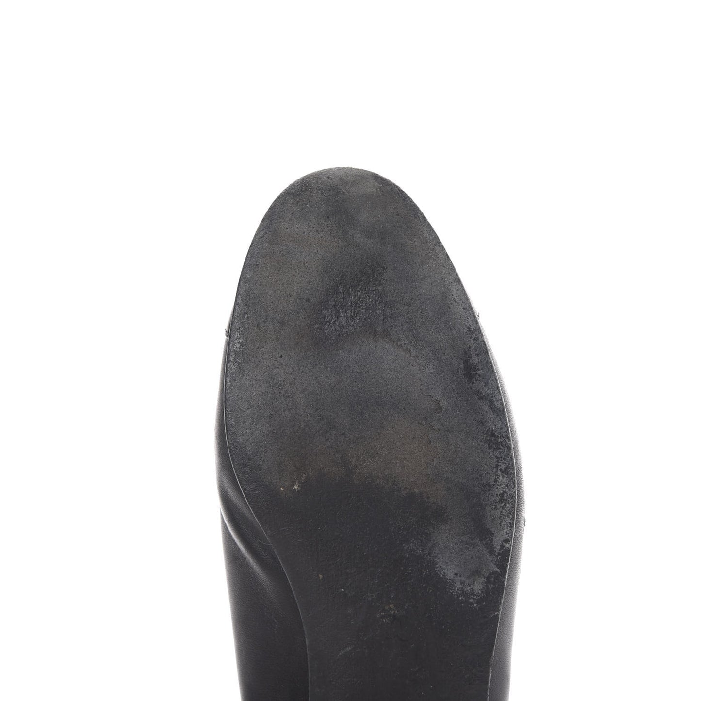 Lambskin Patent Cap Toe Ballerina Flats 37.5 Black