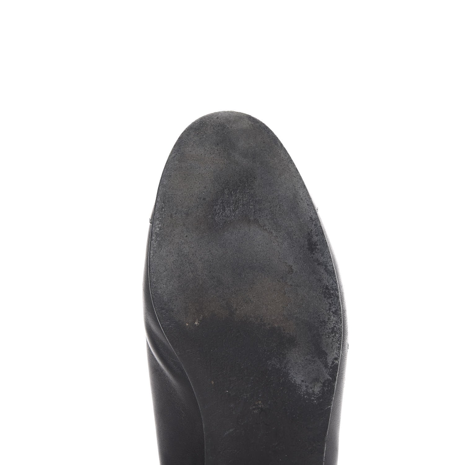 Chanel Lambskin Patent Cap Toe Ballerina Flats 37.5 Black 10 of 20