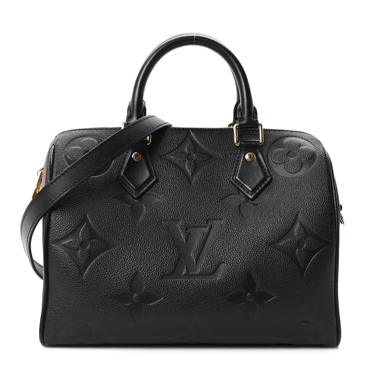 Louis Vuitton Empreinte Monogram Giant Speedy Bandouliere 25 Black 1 of 9