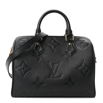 Louis Vuitton Empreinte Monogram Giant Speedy Bandouliere 25 Black 1 of 9