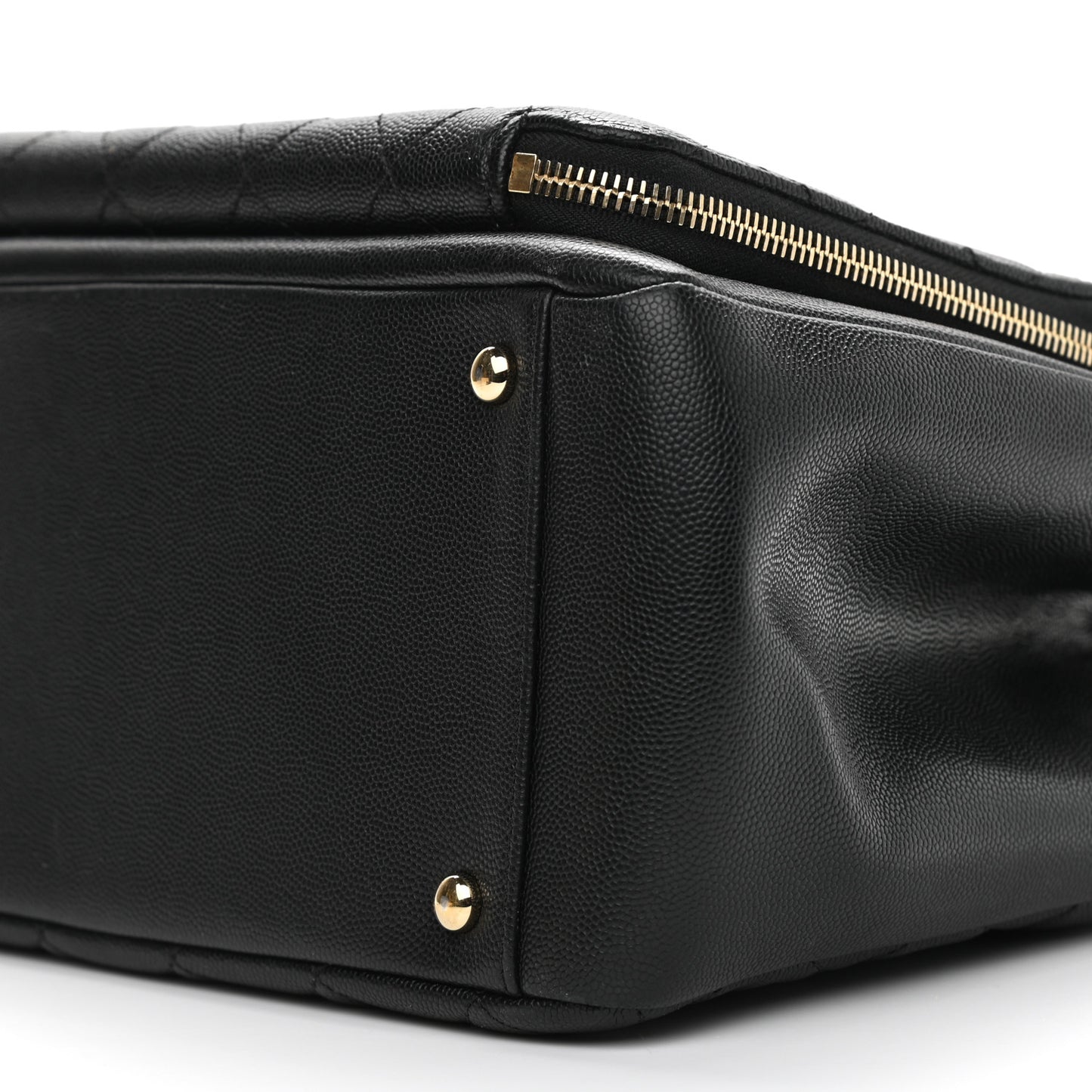 Caviar Quilted Small Business Affinity Shopping Bag Black
