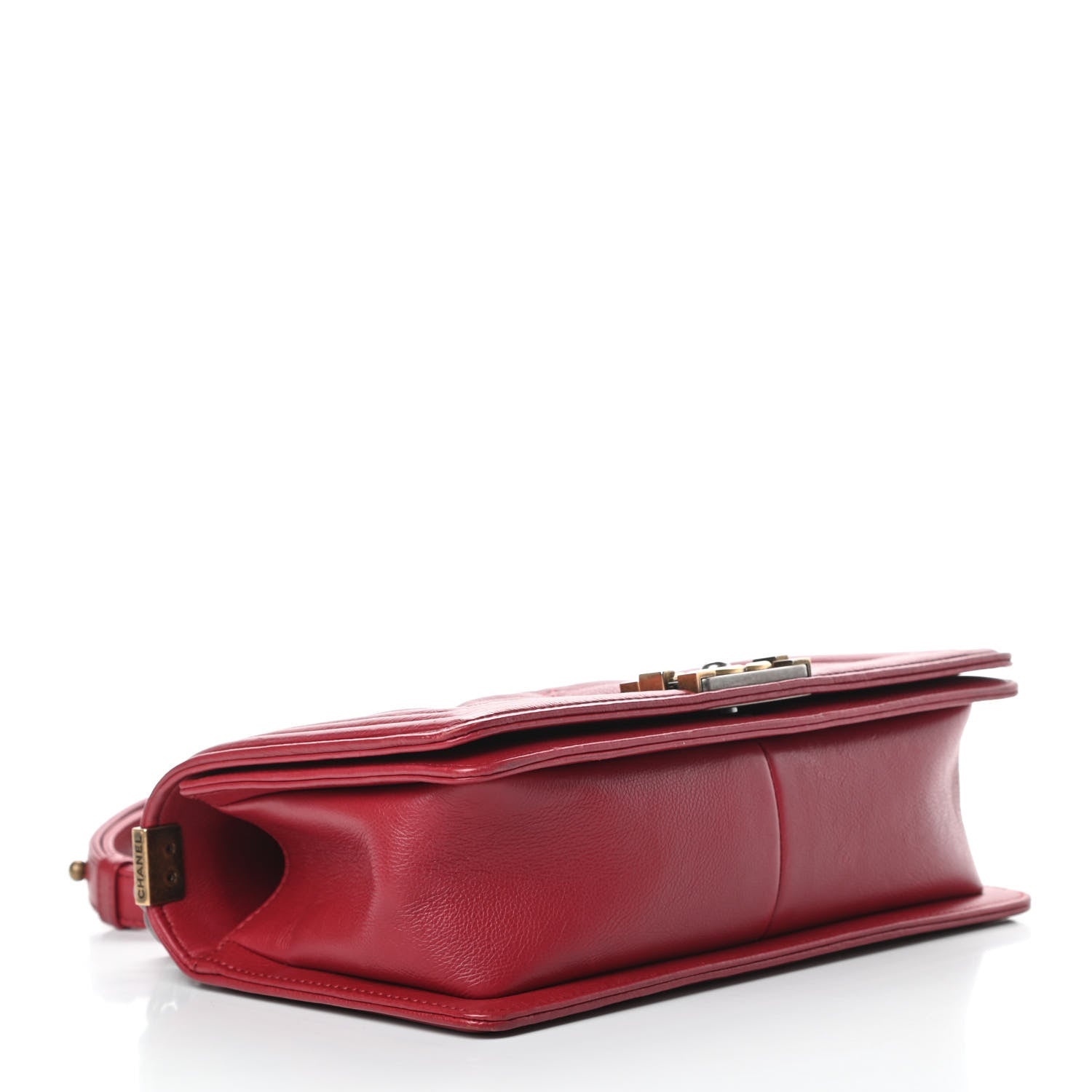 Chanel Calfskin Stitched Medium Boy Flap Red 4 of 16