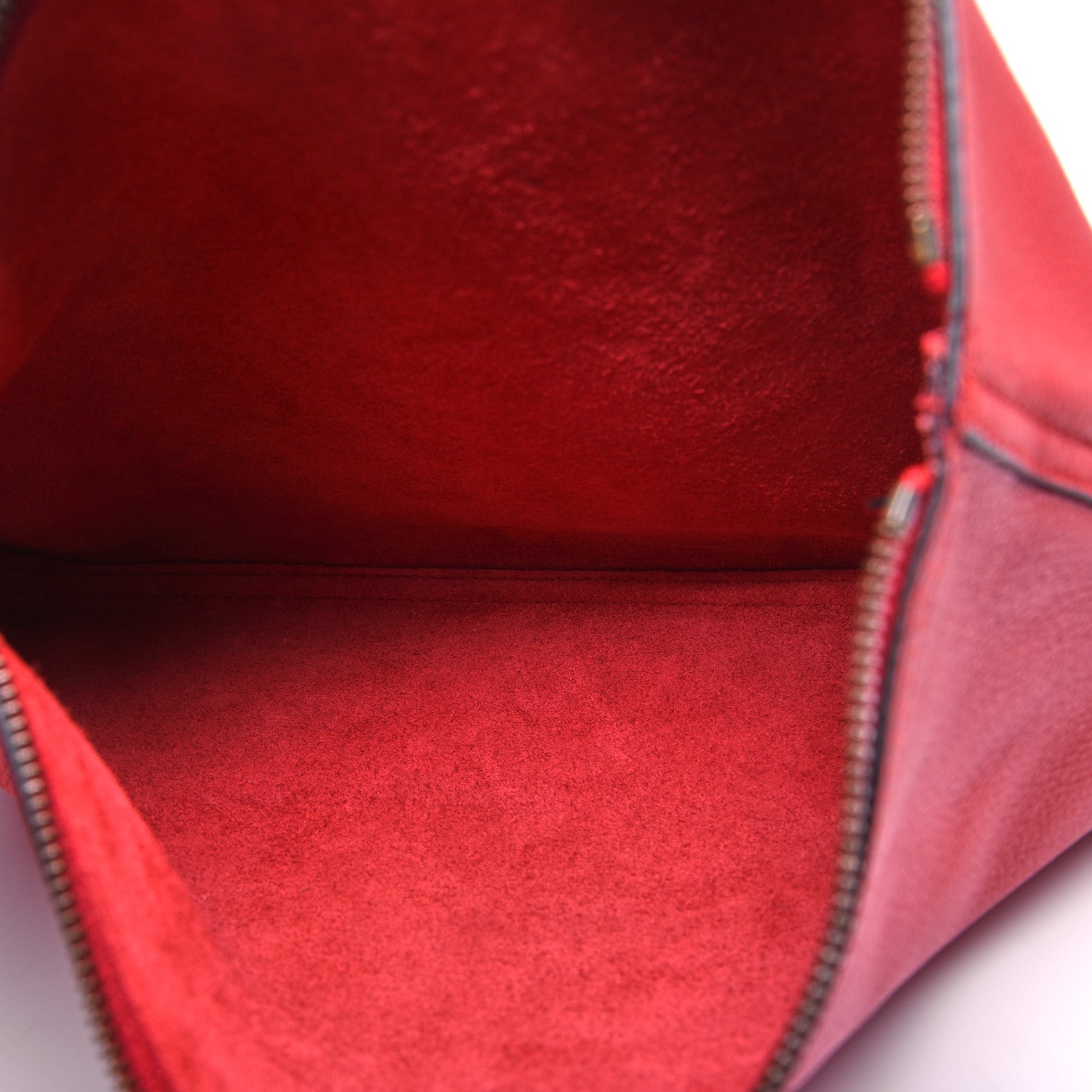 Gucci Pebbled Calfskin Medium Logo Portfolio Clutch Hibiscus Red 5 of 9
