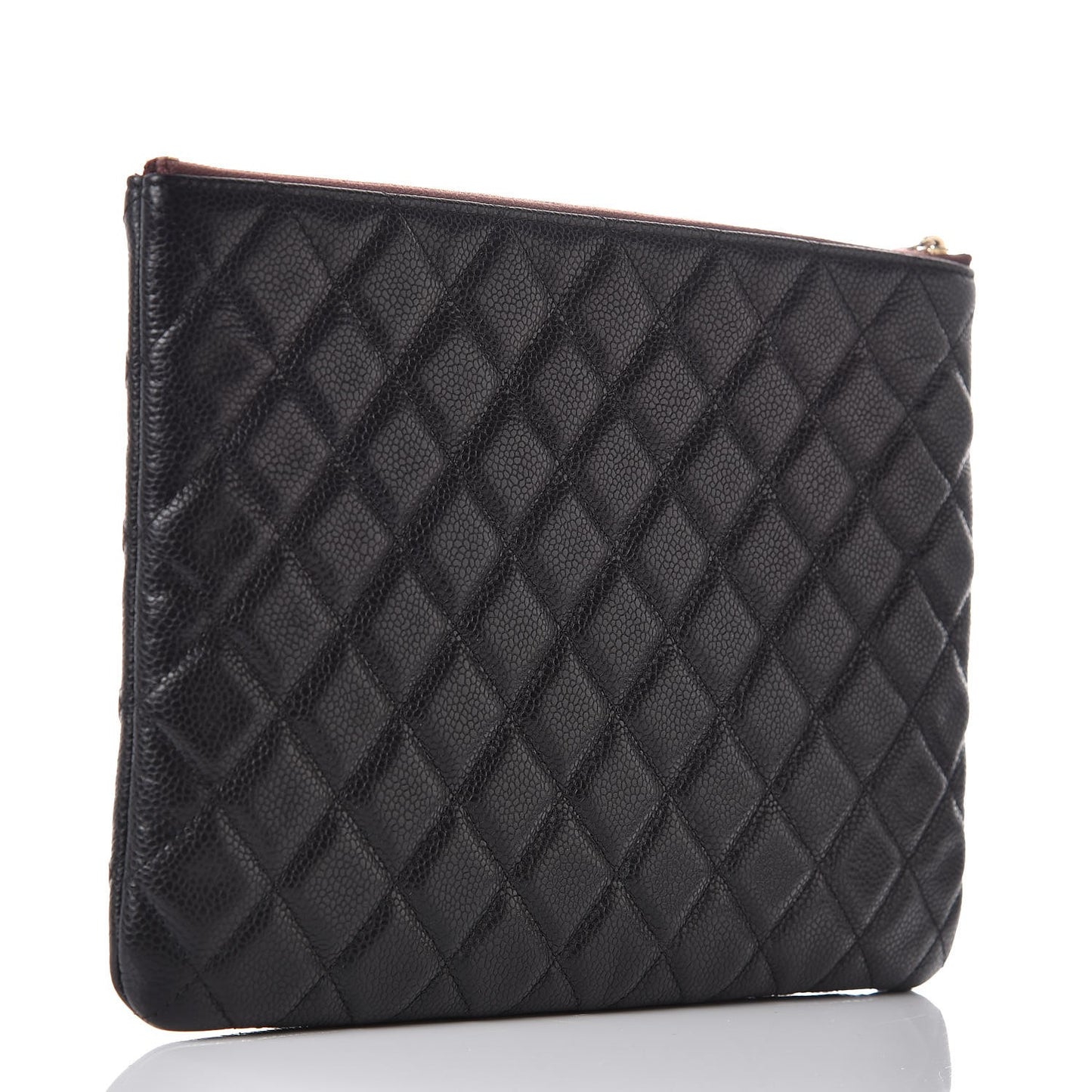 Caviar Quilted Medium Cosmetic Case Black