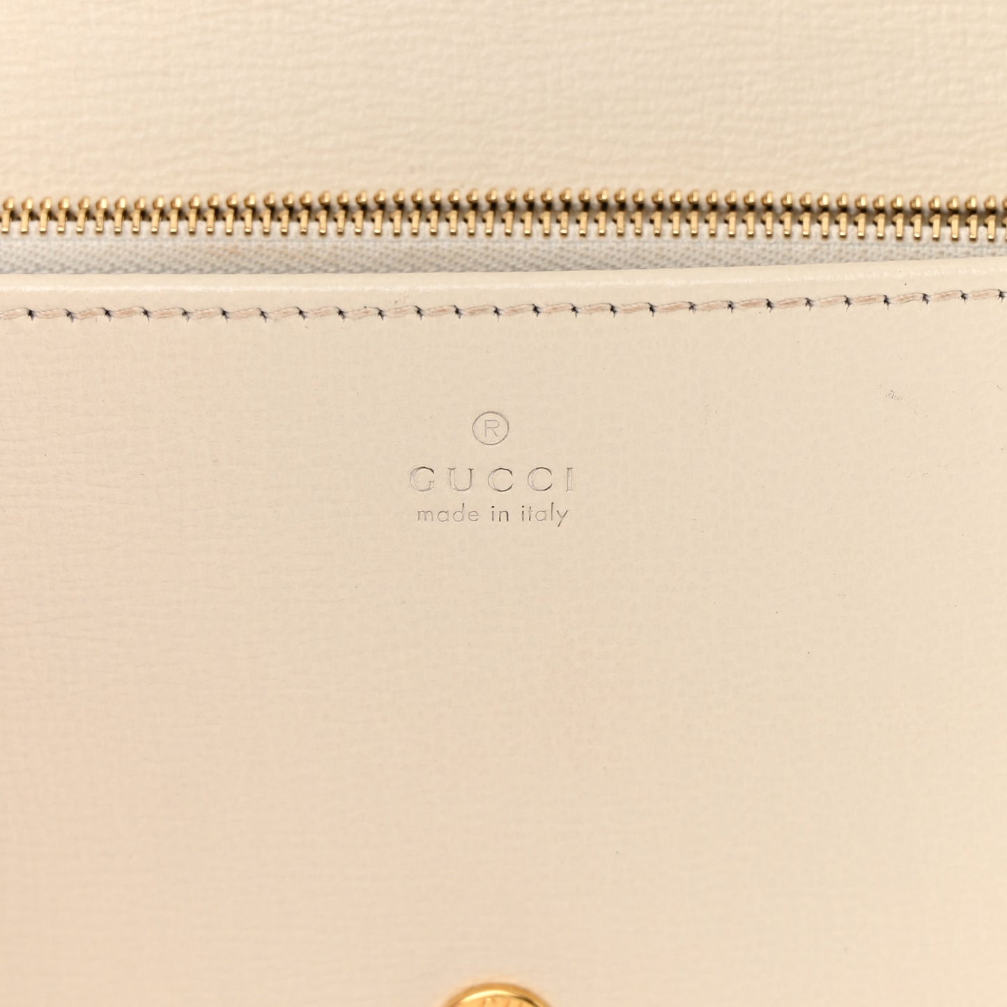 GG Supreme Monogram Azalea Calfskin Horsebit 1955 Wallet On Chain Beige Ebony Mystic White
