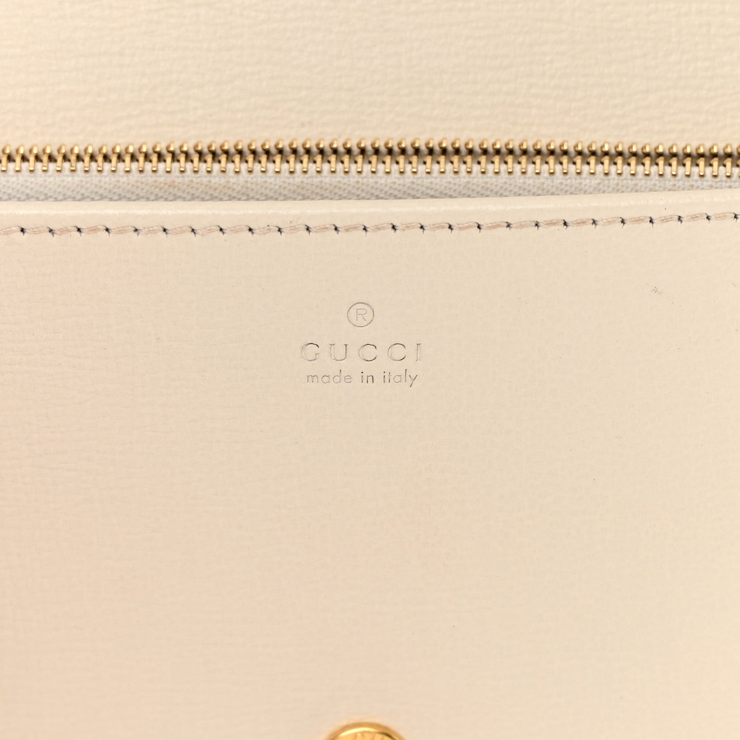 Gucci GG Supreme Monogram Azalea Calfskin Horsebit 1955 Wallet On Chain Beige Ebony Mystic White 6 of 12