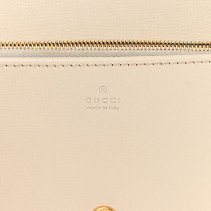 Gucci GG Supreme Monogram Azalea Calfskin Horsebit 1955 Wallet On Chain Beige Ebony Mystic White 6 of 12