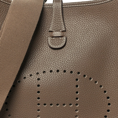 Hermes Taurillon Clemence Evelyne III PM Etoupe 8 of 10