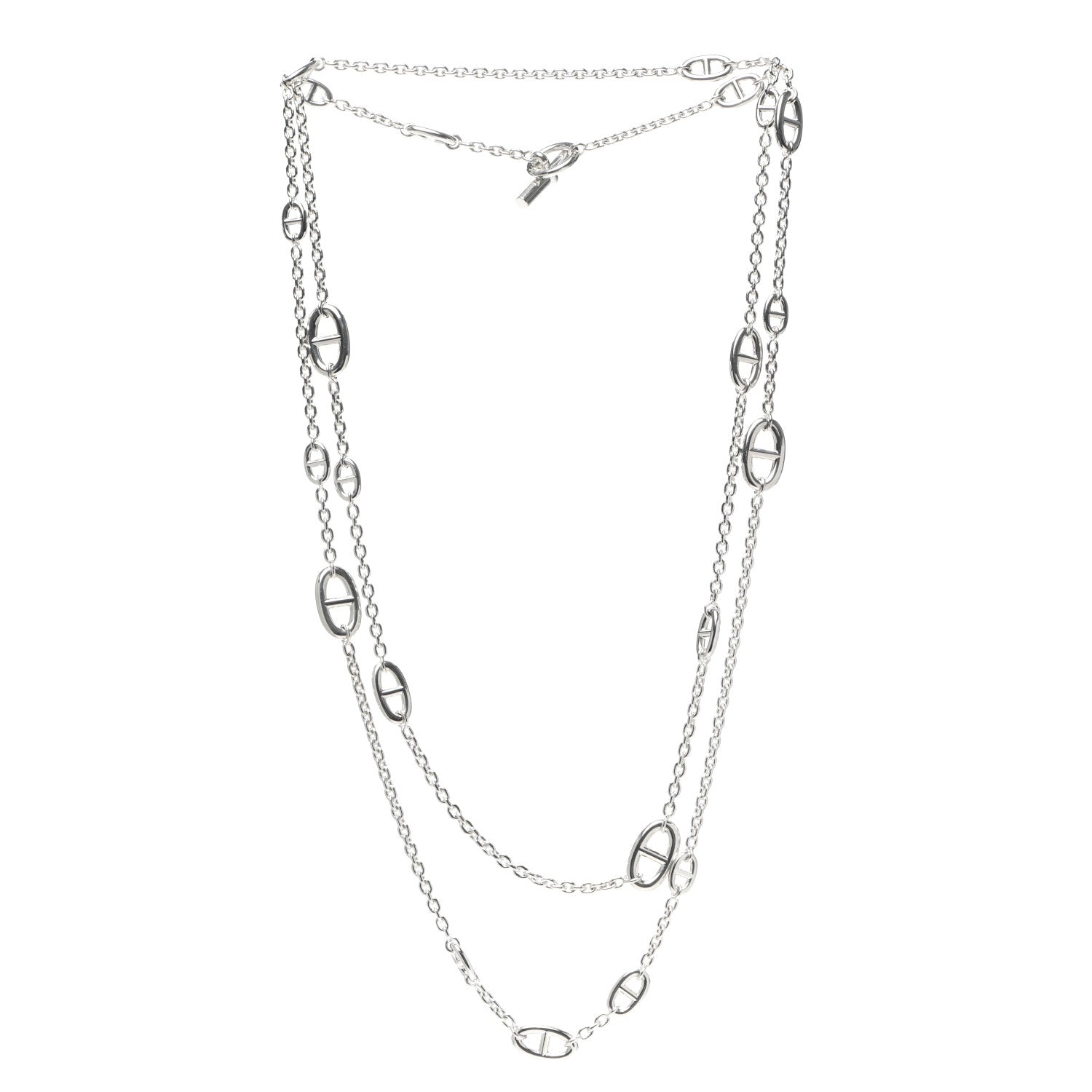 Hermes Sterling Silver Farandole Necklace 160 3 of 5