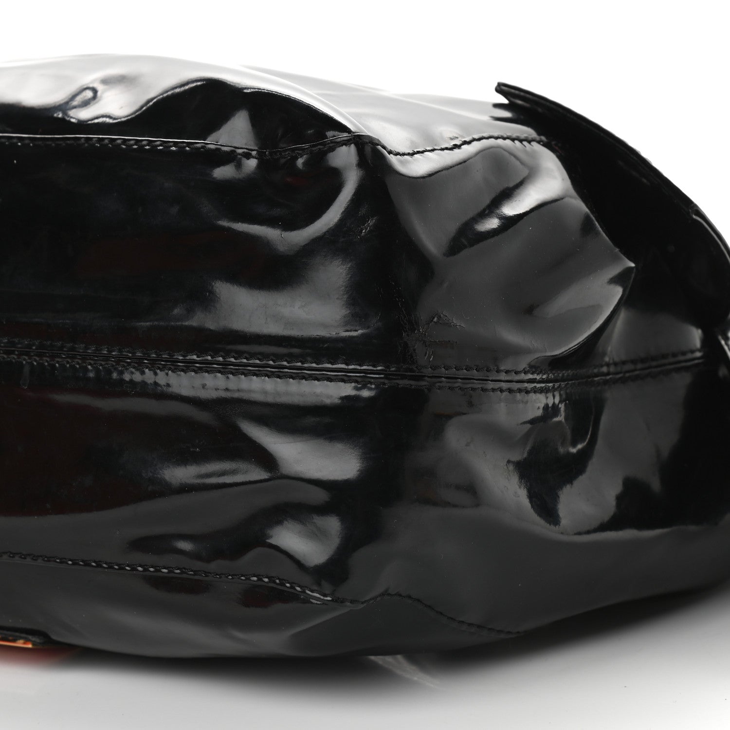 Valentino Garavani Patent Lacca Small Nuage Bow Hobo Black 9 of 17