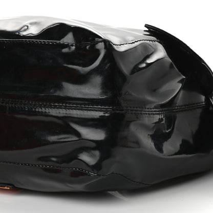 Valentino Garavani Patent Lacca Small Nuage Bow Hobo Black 9 of 17