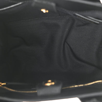 Burberry Derby Calfskin House Check Small Banner Tote Black 5 of 10