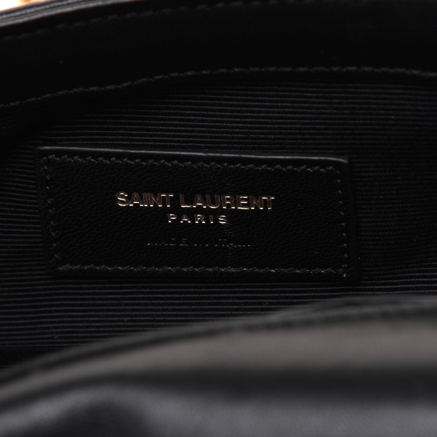 Saint Laurent Sheepskin Matelasse Chevron Monogram Classic Baby Chain Bag Black 9 of 16