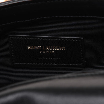 Saint Laurent Sheepskin Matelasse Chevron Monogram Classic Baby Chain Bag Black 9 of 16