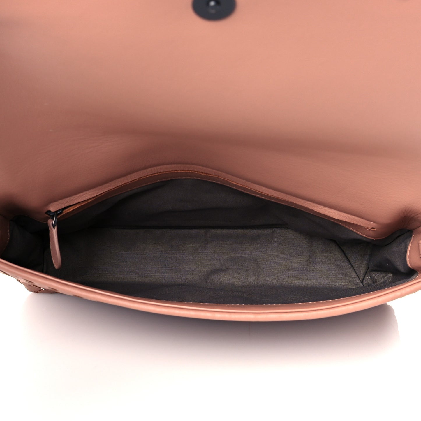 Nappa Intrecciato Flap Clutch Dusty Rose