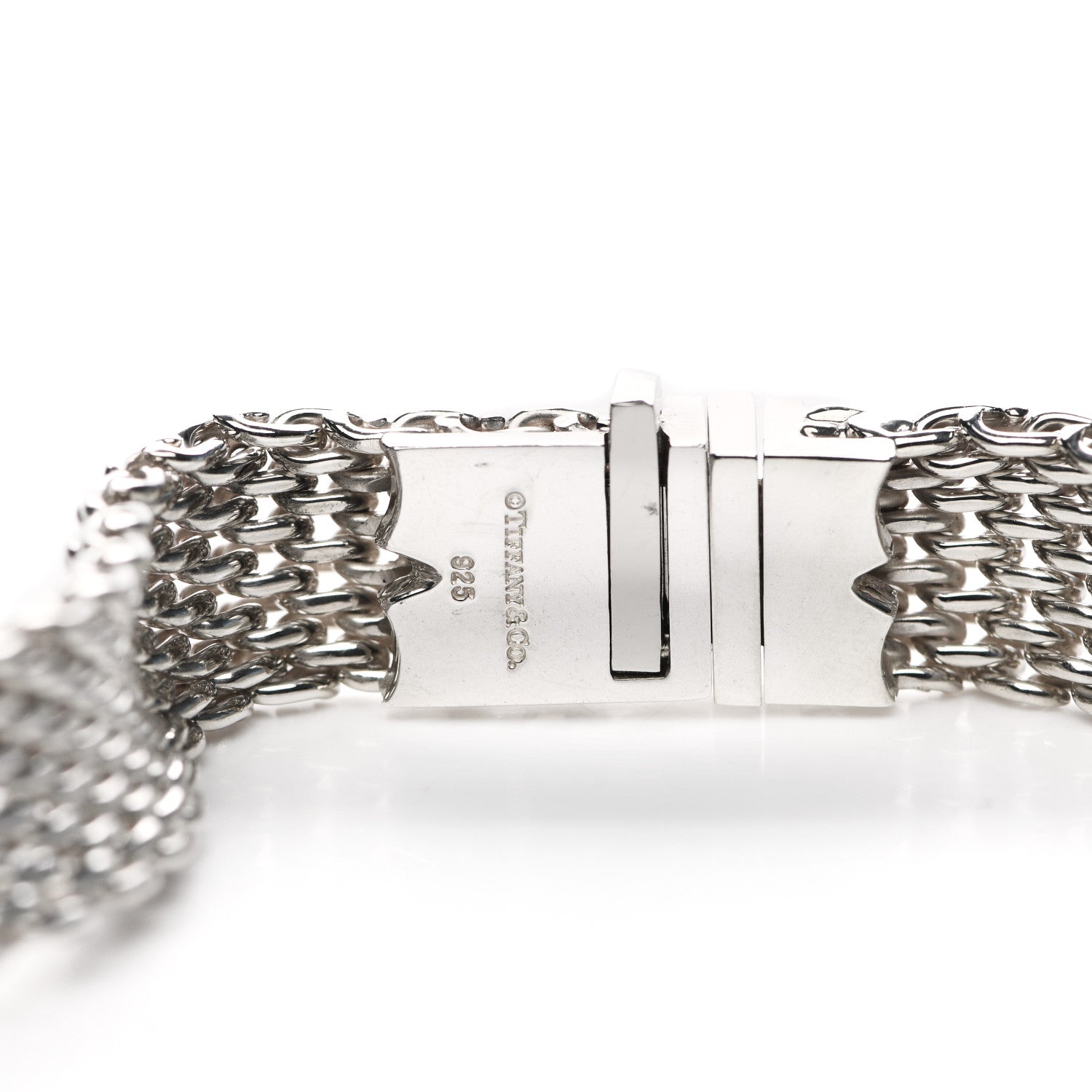 Tiffany Sterling Silver Somerset Mesh Necklace 4 of 5