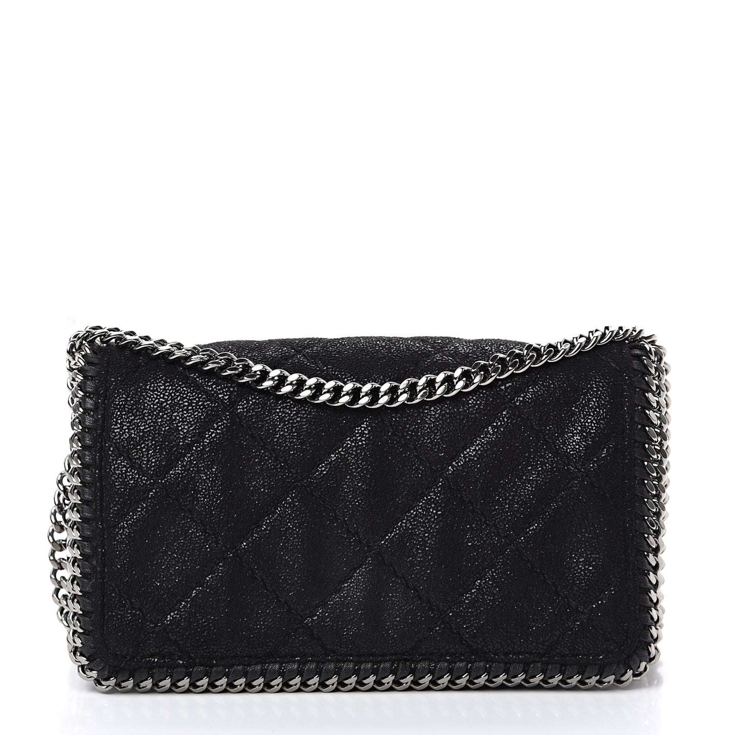 Shaggy Deer Quilted Falabella Crossbody Bag Black