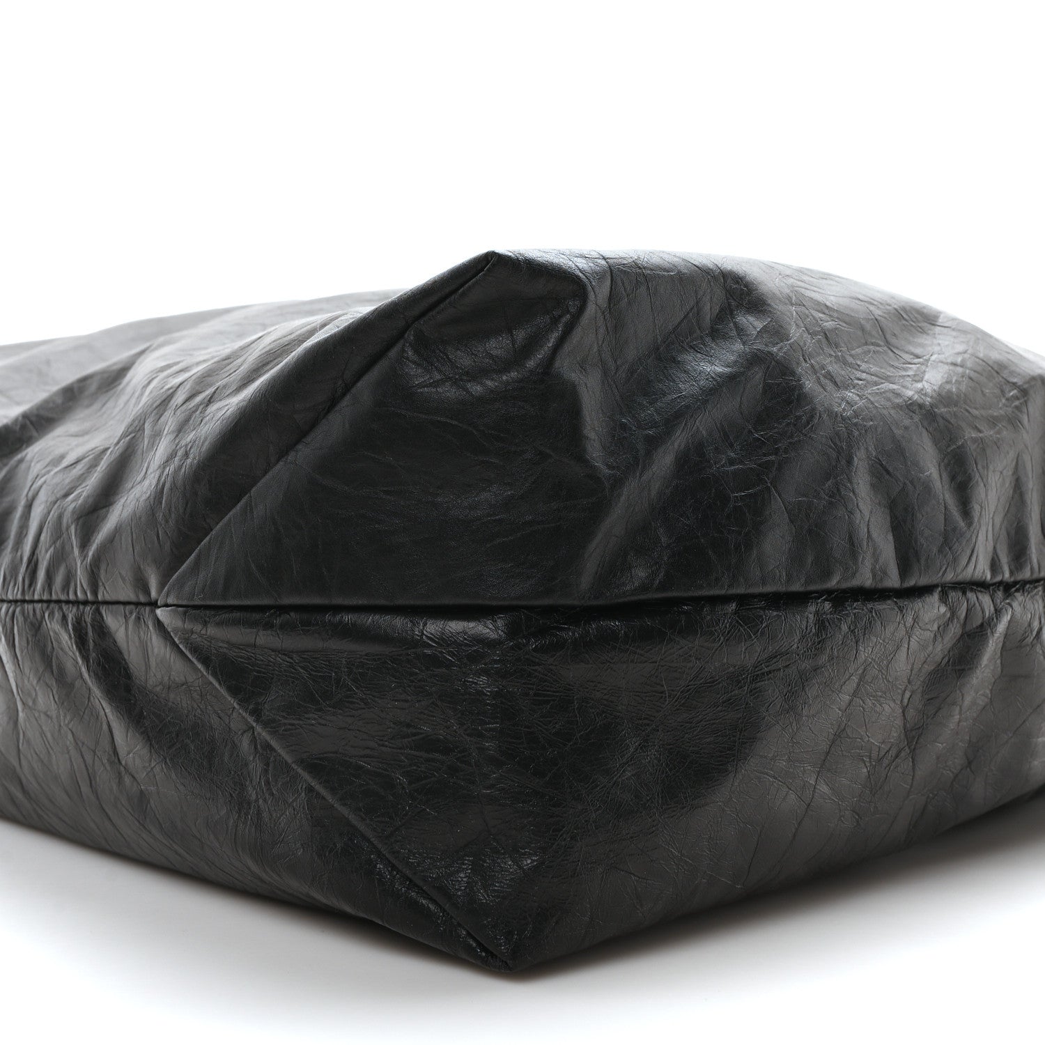 Balenciaga Crushed Calfskin Medium Crush Tote Bag Black 10 of 10