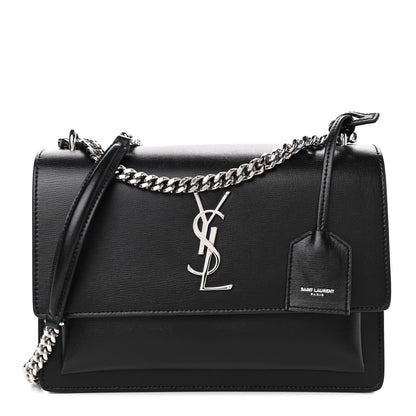 Saint Laurent Calfskin Medium Monogram Sunset Black 1 of 9