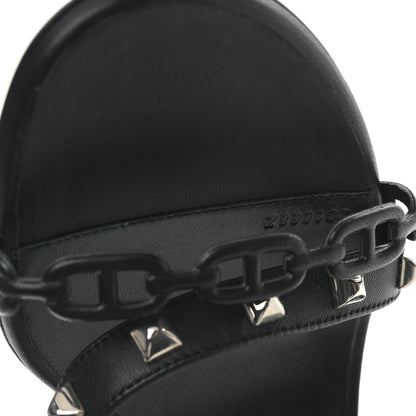 Hermes Nappa Ajaccio Sandals 37.5 Black 8 of 8