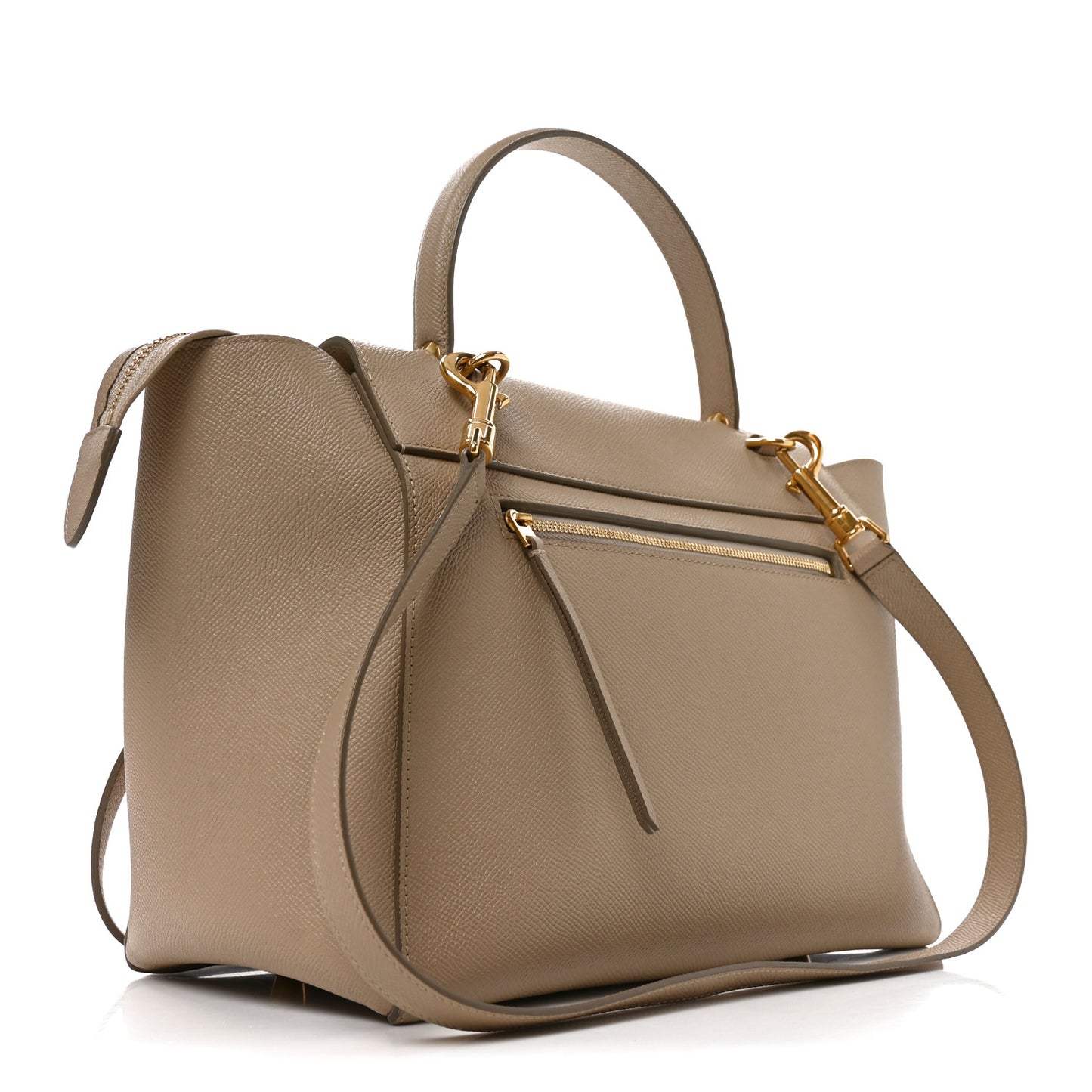 Grained Calfskin Nano Belt Bag Light Taupe
