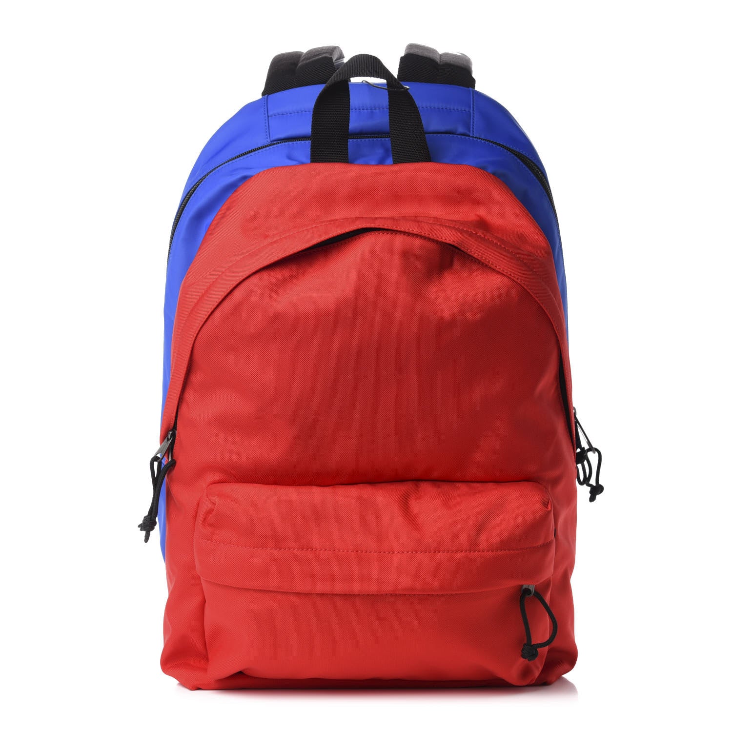 Balenciaga Nylon Logo Embroidered Double Pack Backpack Red Blue 1 of 10