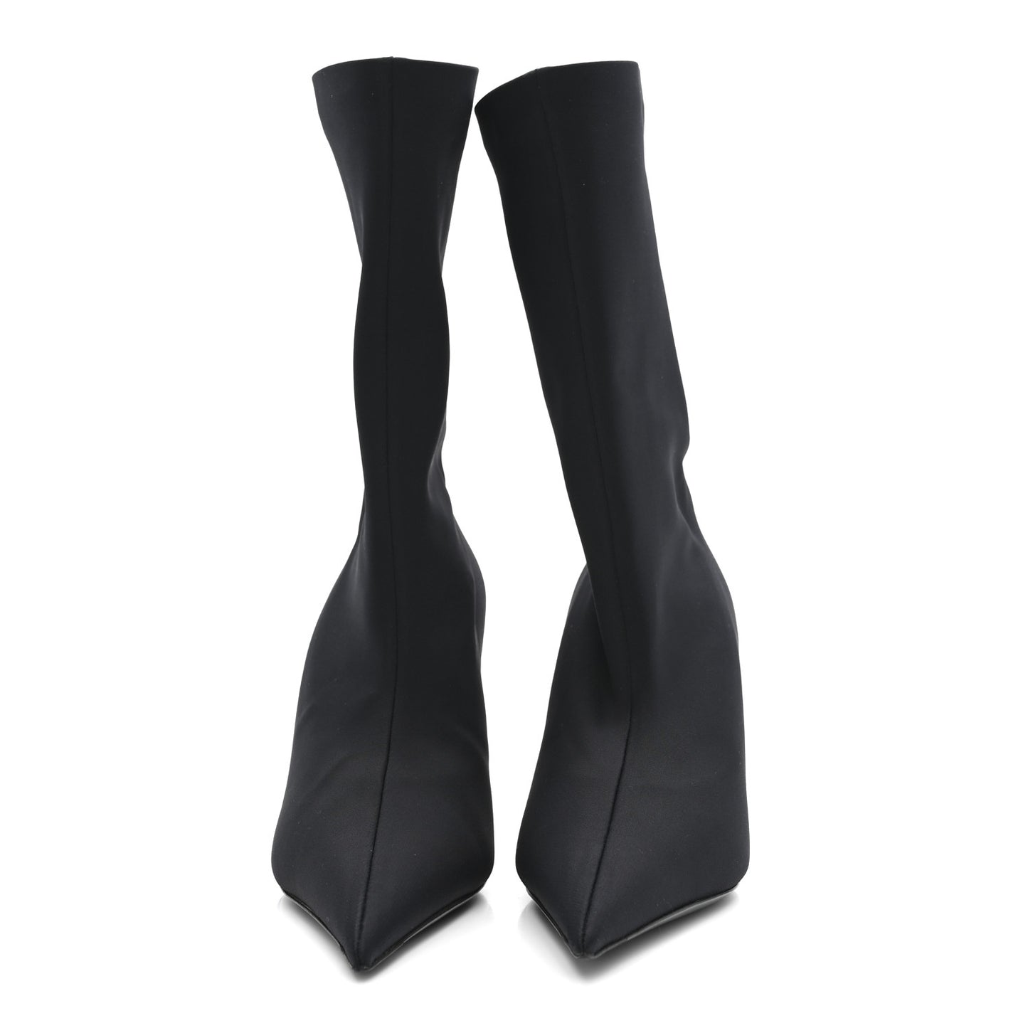 Matte Spandex Extreme Pointed Toe Knife 80mm Ankle Boots 36 Black