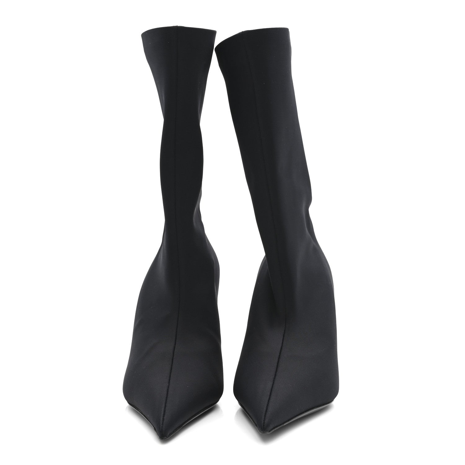 Balenciaga Matte Spandex Extreme Pointed Toe Knife 80mm Ankle Boots 36 Black 2 of 6