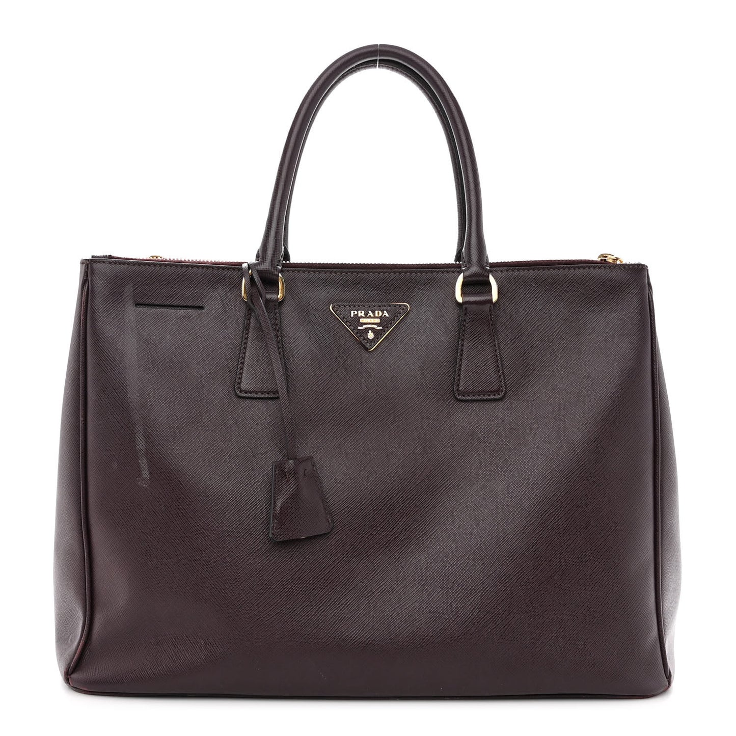 Saffiano Large Galleria Double Zip Tote Bordeaux