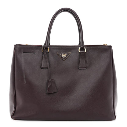 Prada Saffiano Large Galleria Double Zip Tote Bordeaux 1 of 14
