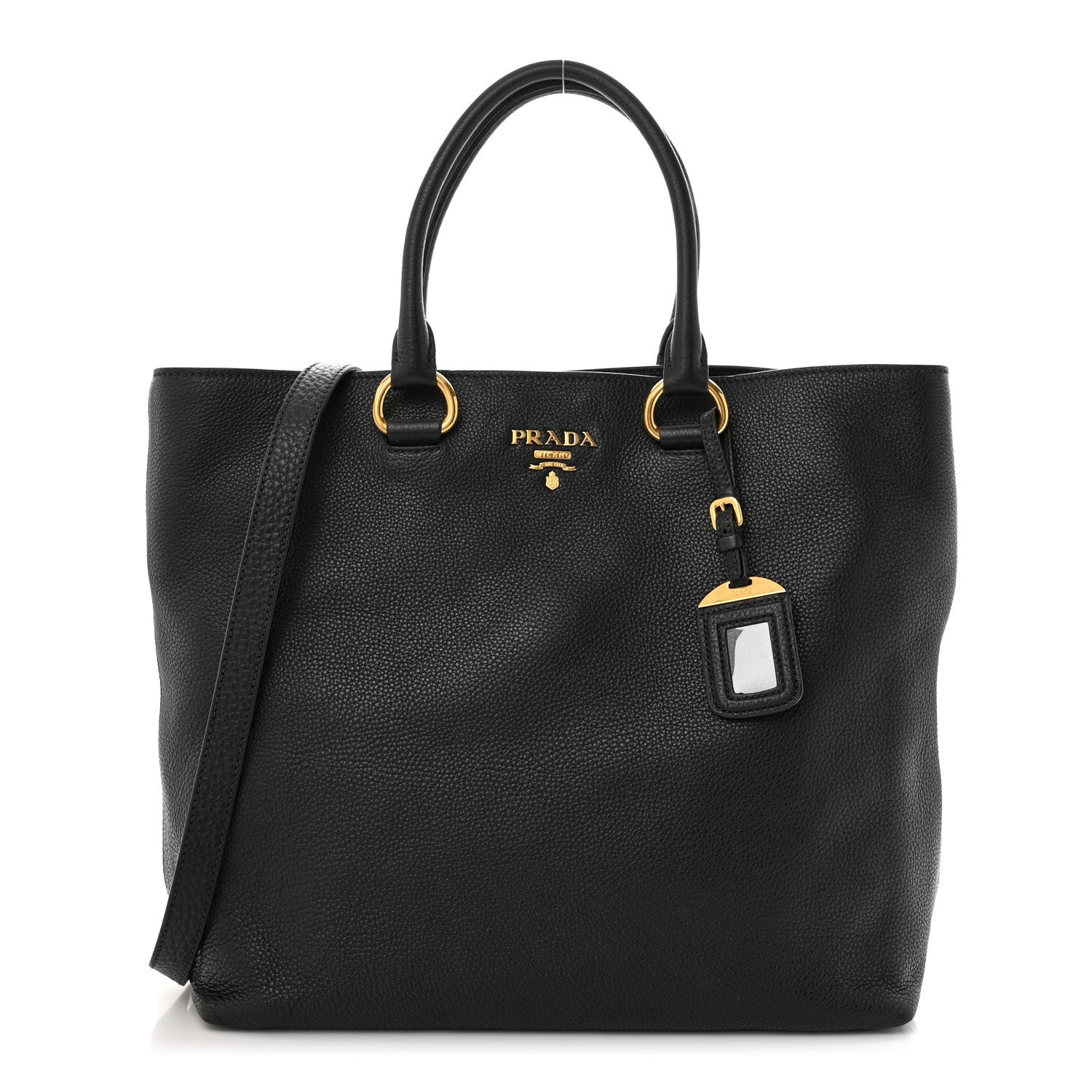 Prada Vitello Daino Shopping Tote Black 1 of 11