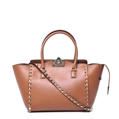Valentino Garavani Vitello Small Rockstud Double Handle Tote Light Cuir 1 of 8